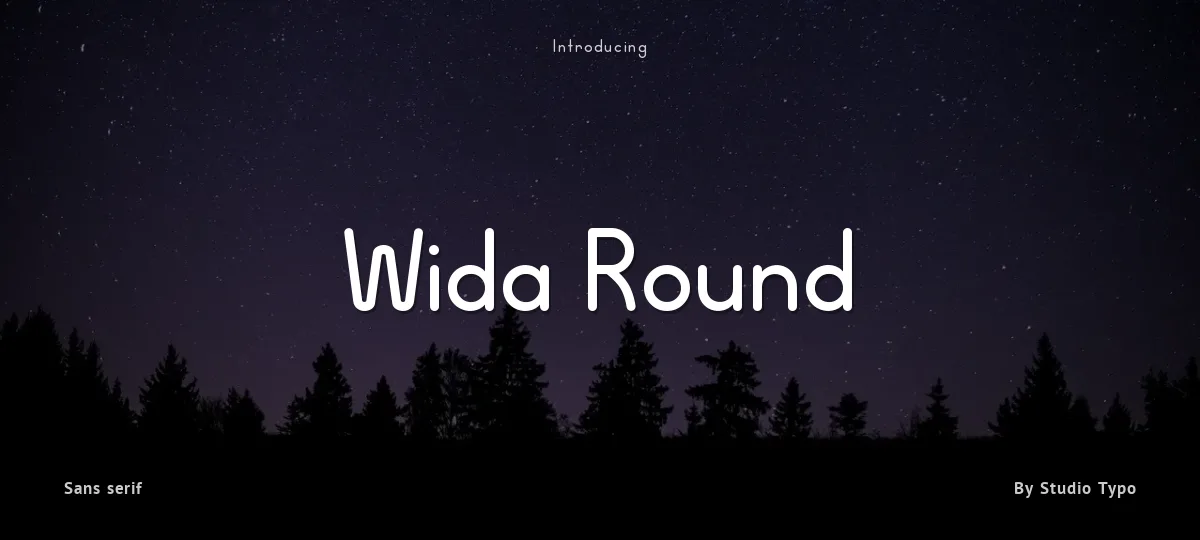 Wida Round font preview