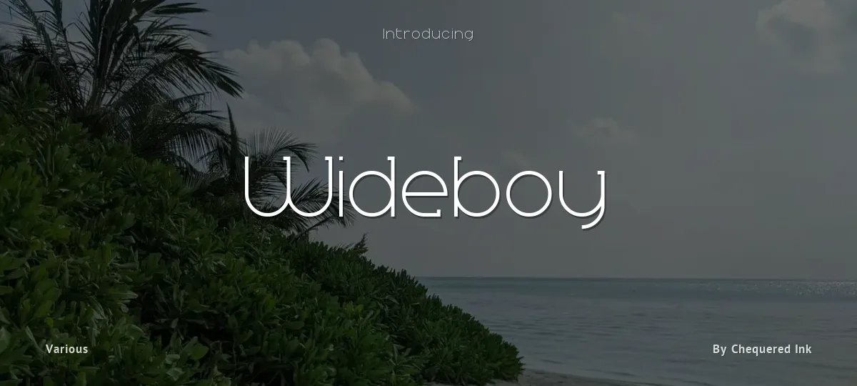 Wideboy font preview