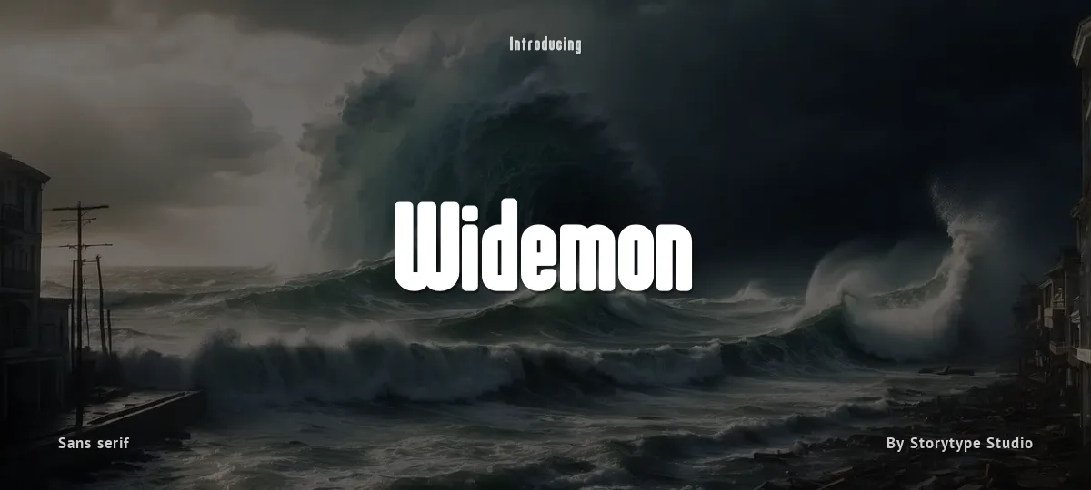 Widemon font preview