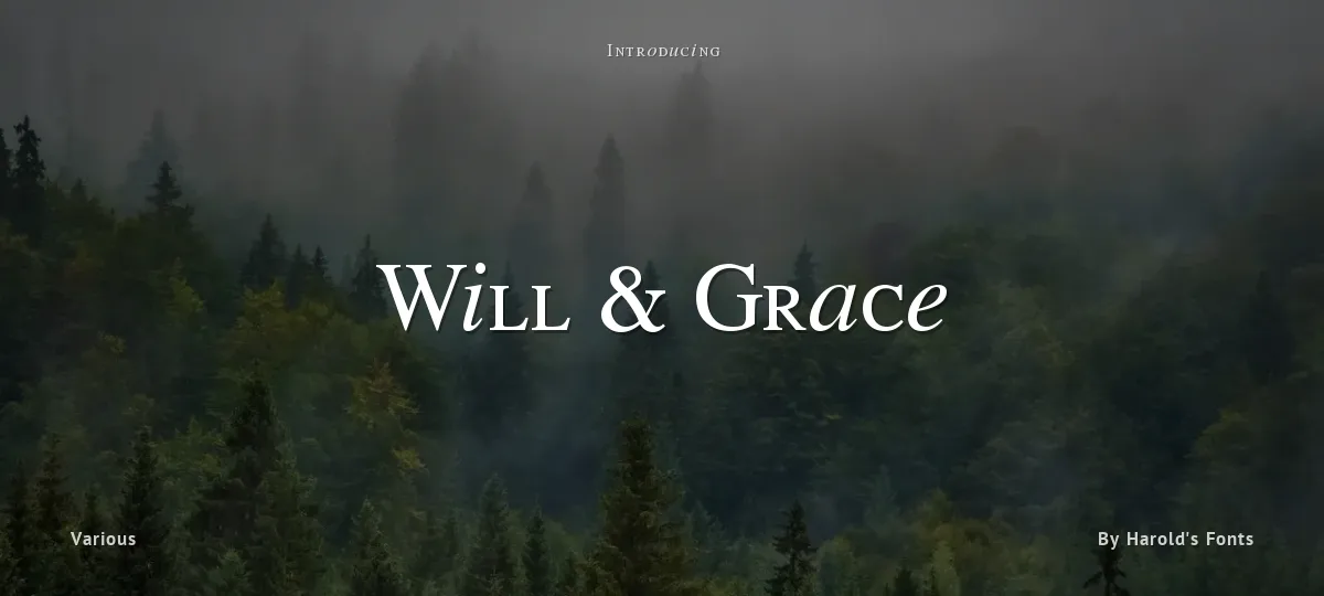 Will & Grace font preview