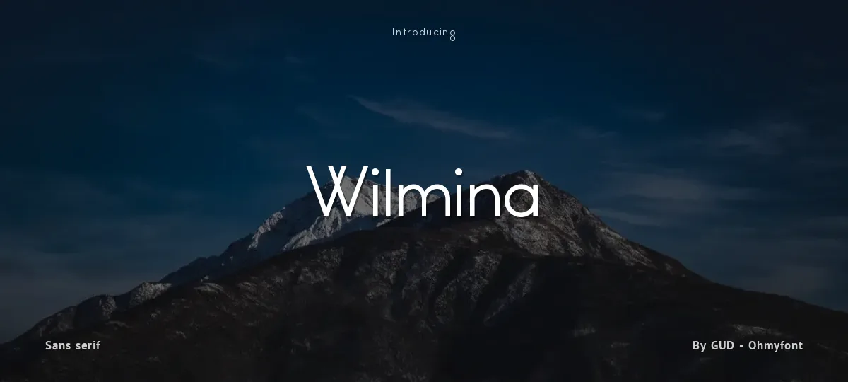 Wilmina font preview