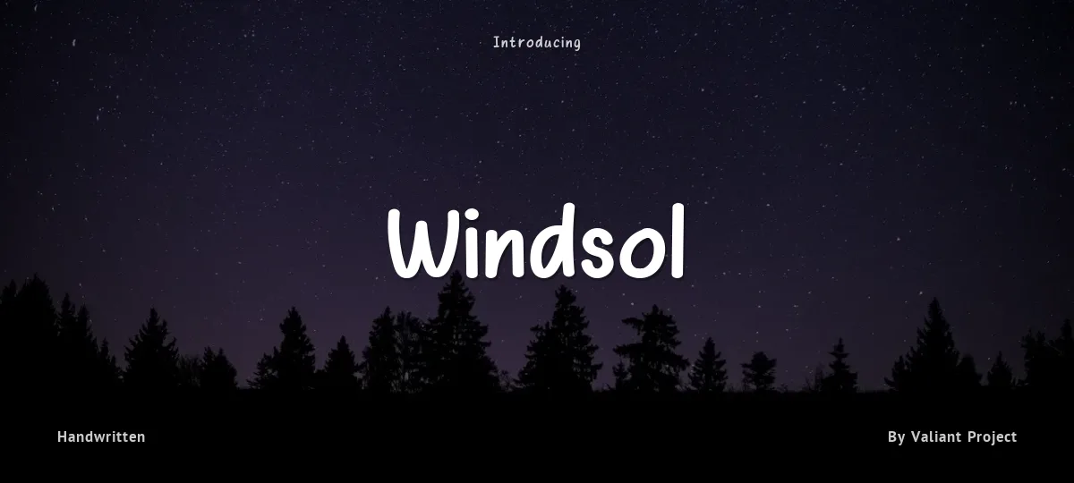Windsol font preview