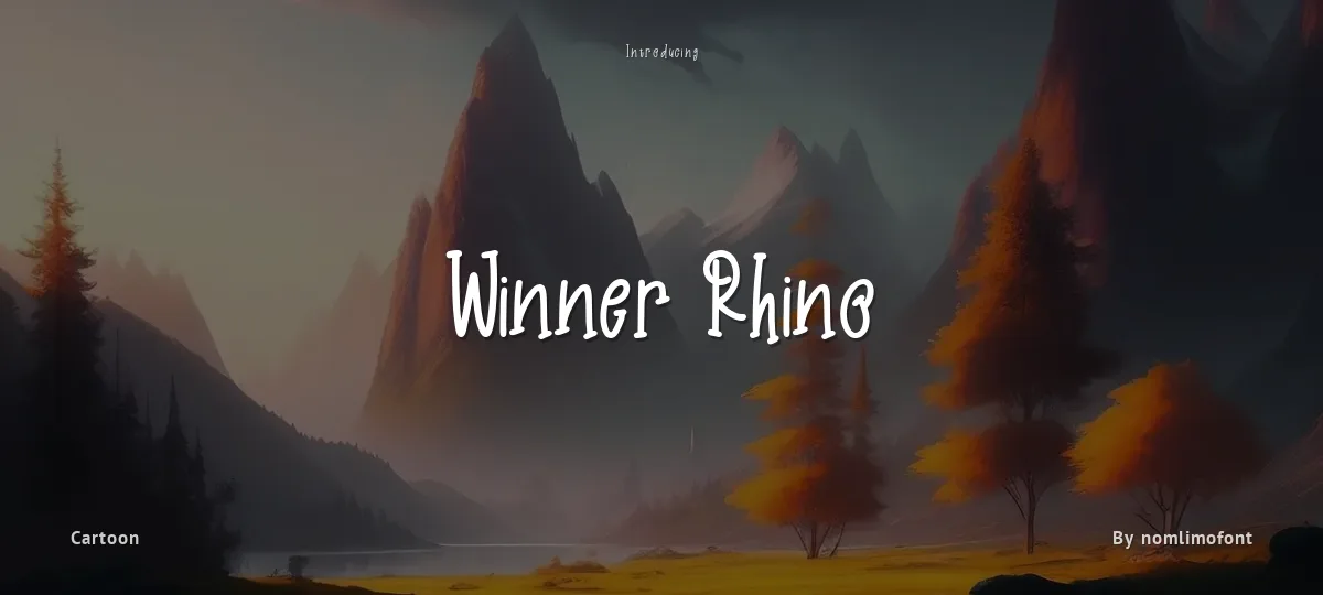 Winner Rhino font preview