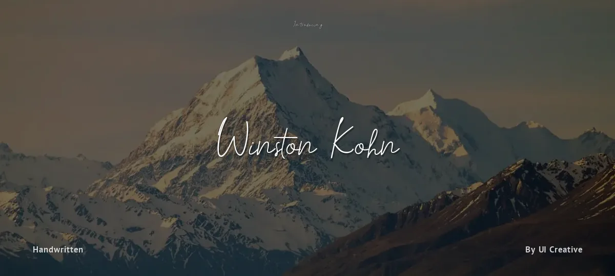 Winston Kohn font preview