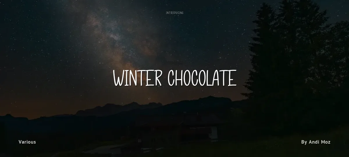 Winter Chocolate font preview