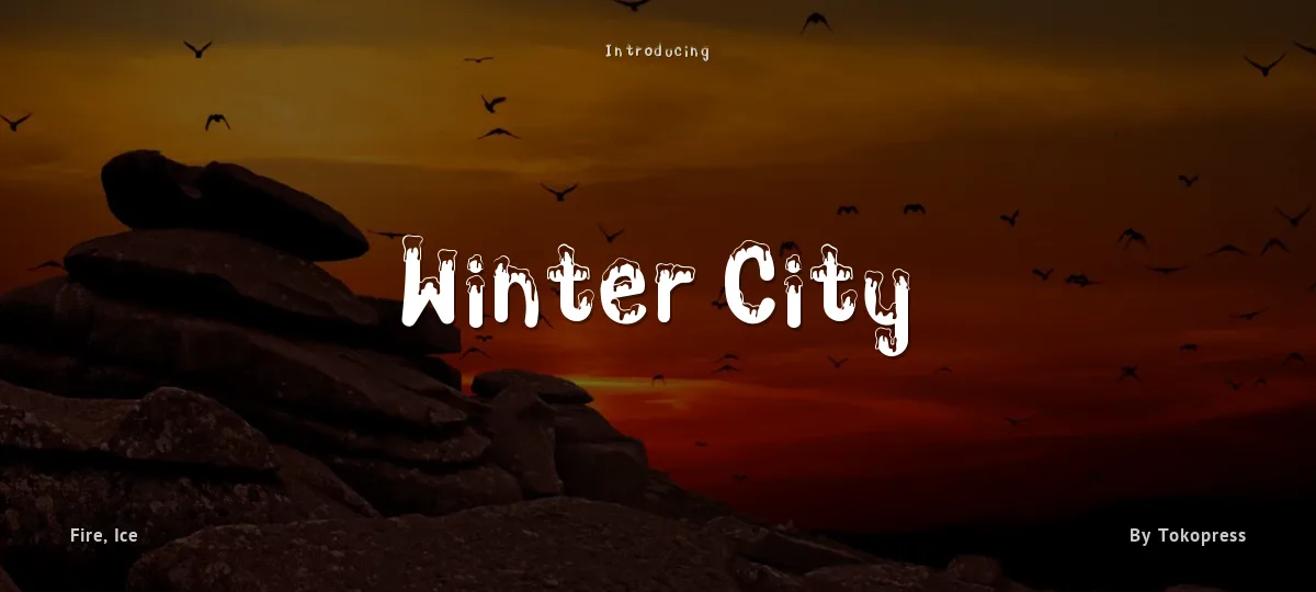 Winter City font preview
