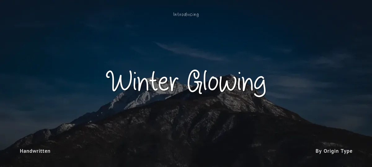Winter Glowing font preview