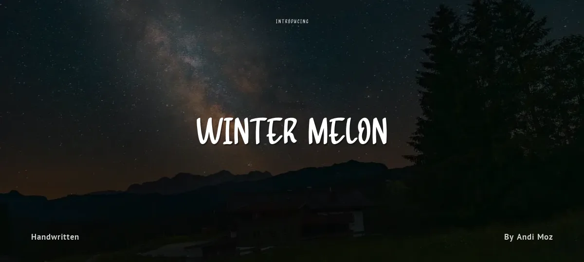 Winter Melon font preview