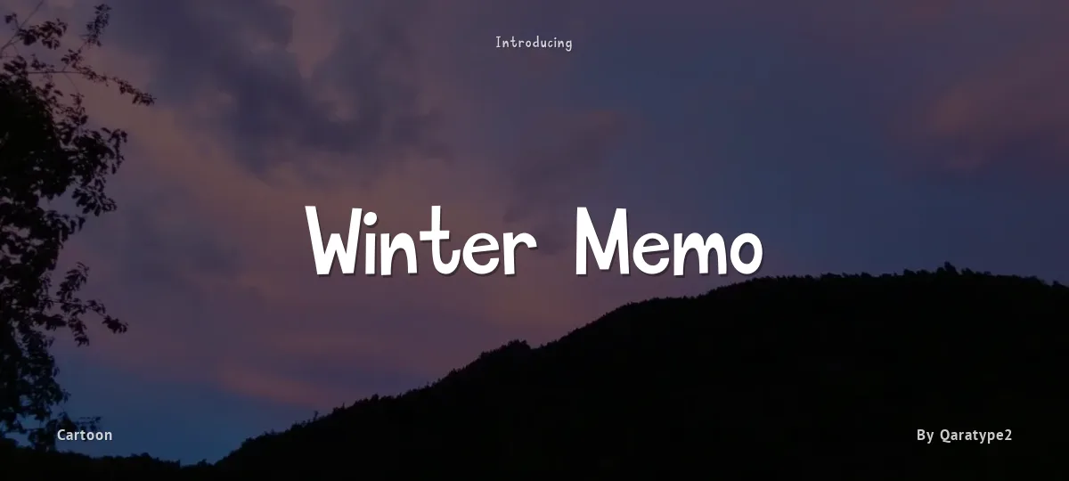 Winter Memo font preview