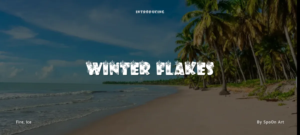 Winter Flakes font preview