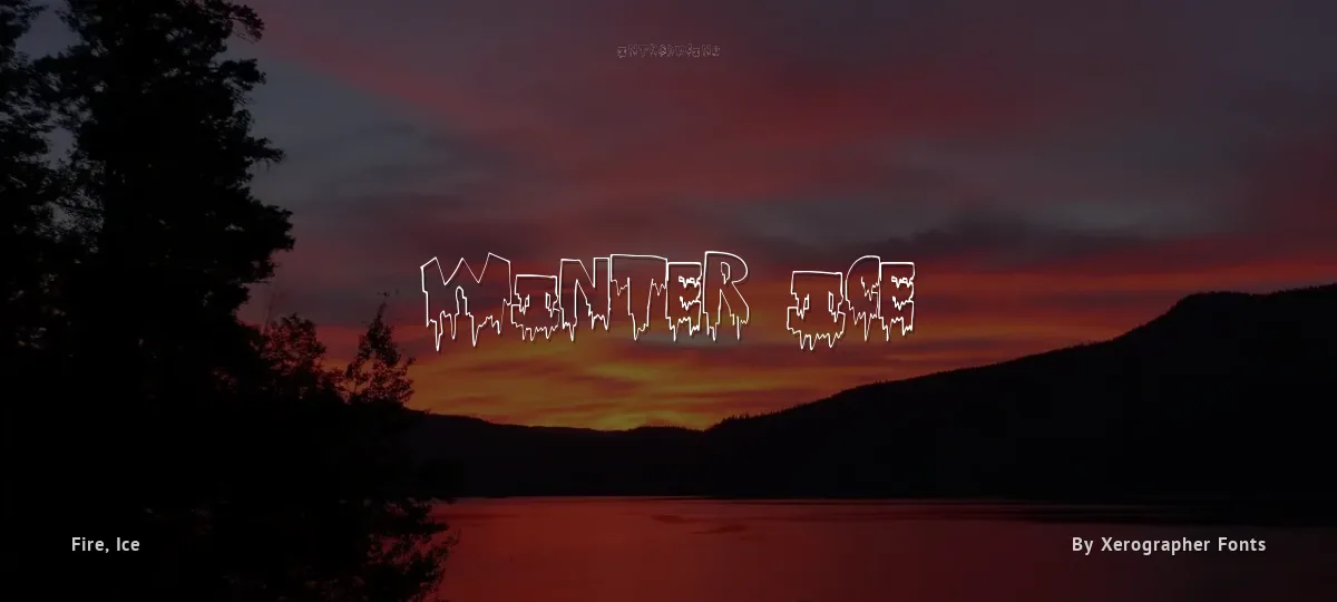 Winter Ice font preview
