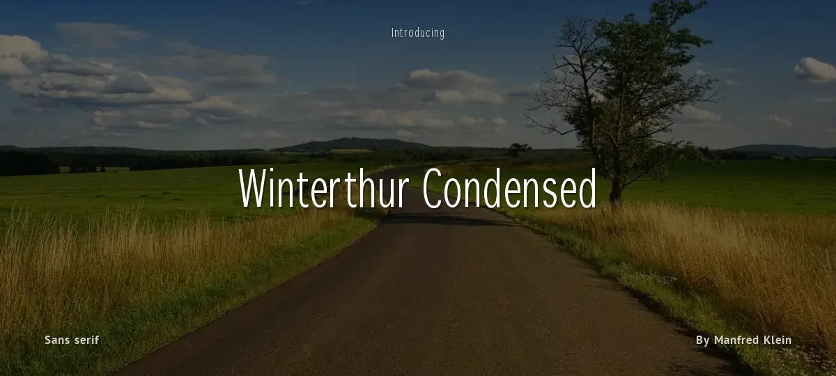 Winterthur Condensed font preview