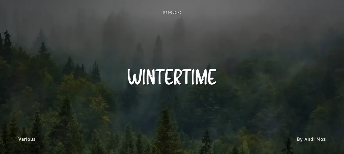 Wintertime font preview