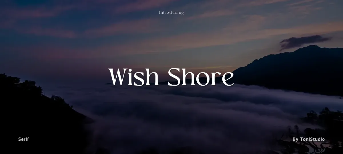 Wish Shore font preview