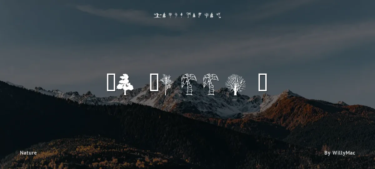 WM Trees 1 font preview