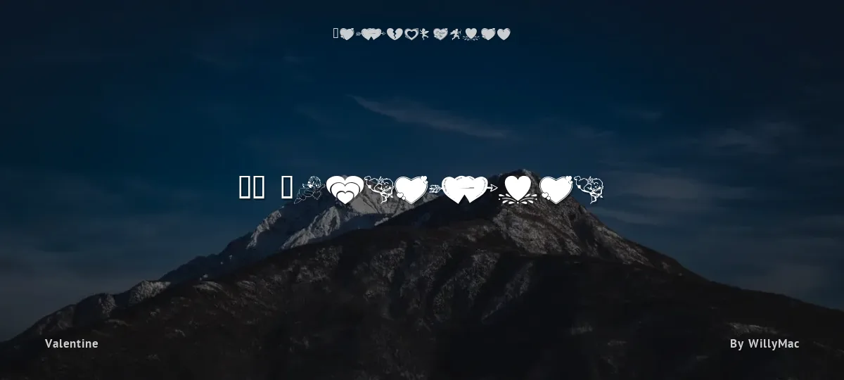 WM Valentine font preview