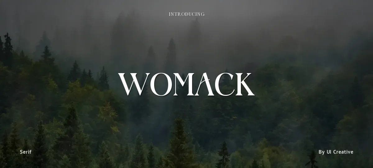 Womack font preview