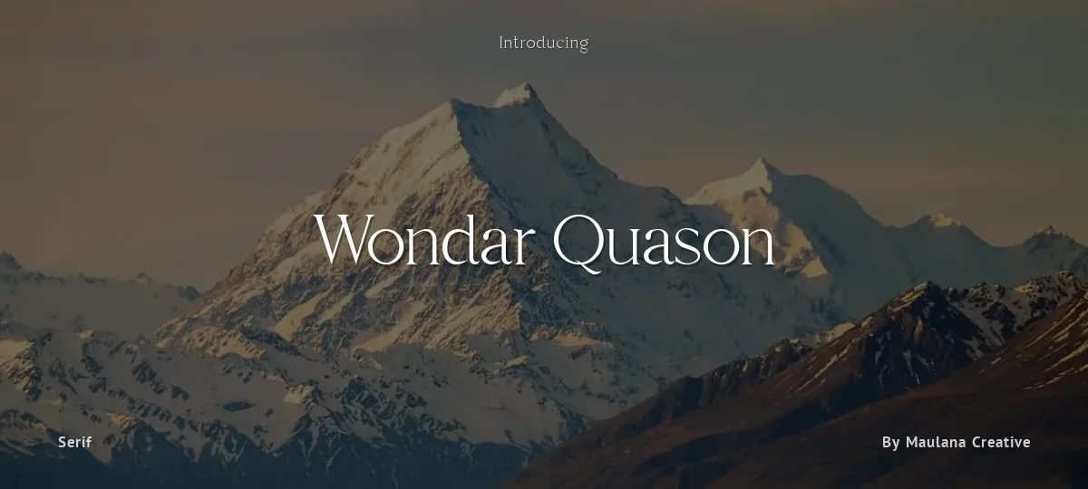 Wondar Quason font preview