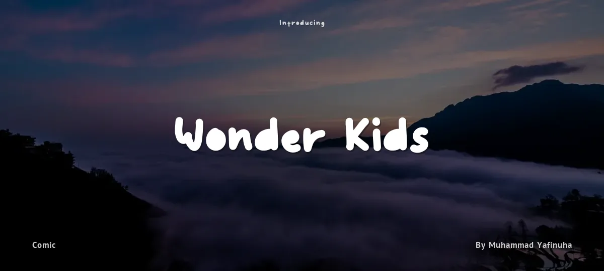 Wonder Kids font preview