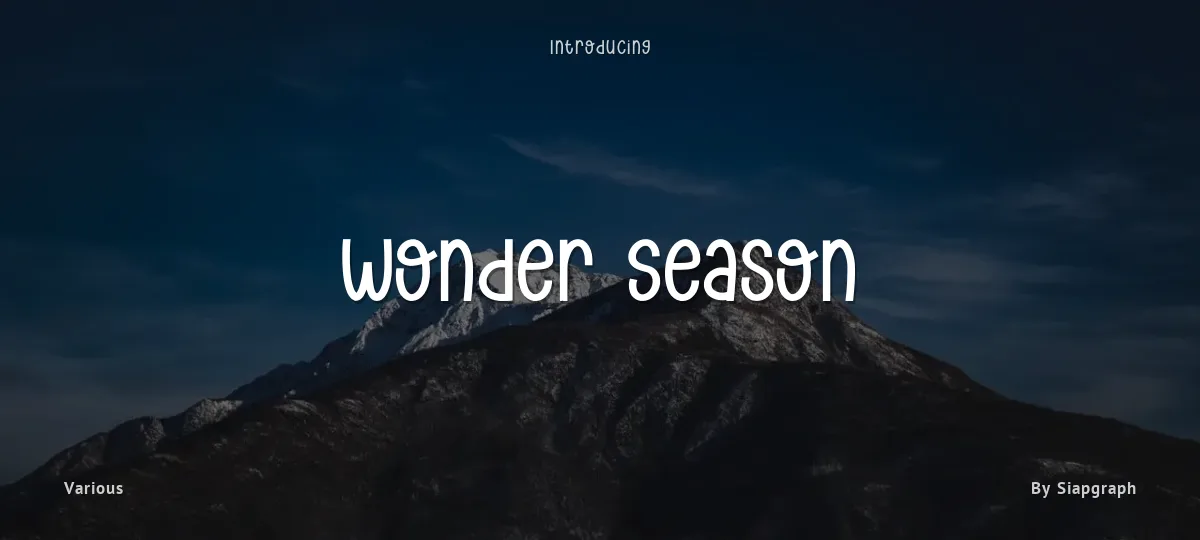Wonder Season font preview