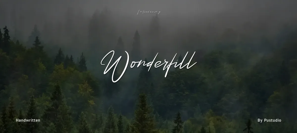 Wonderfill font preview