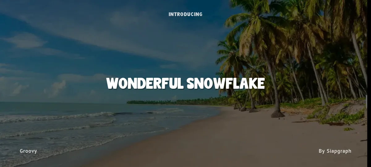 Wonderful Snowflake font preview