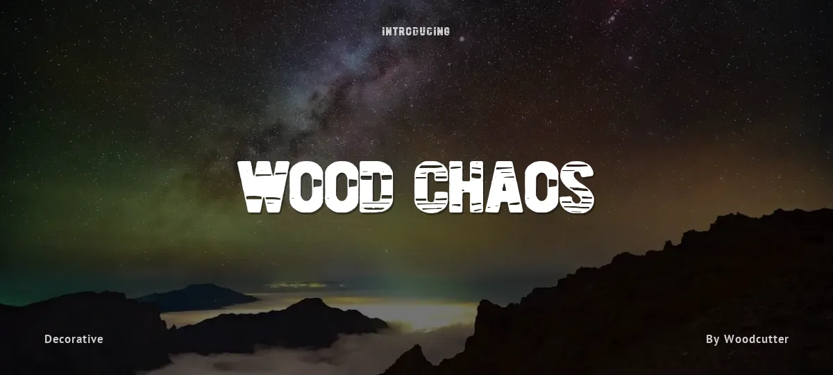 Wood Chaos font preview