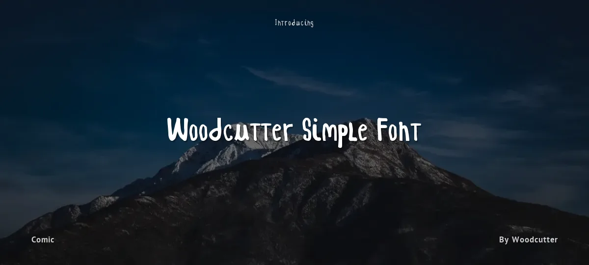 Woodcutter Simple Font font preview