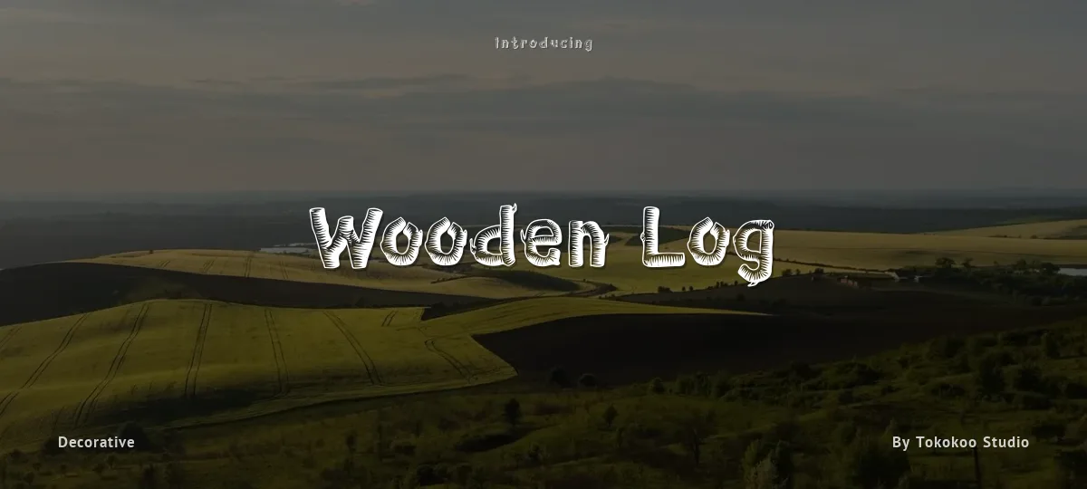 Wooden Log font preview