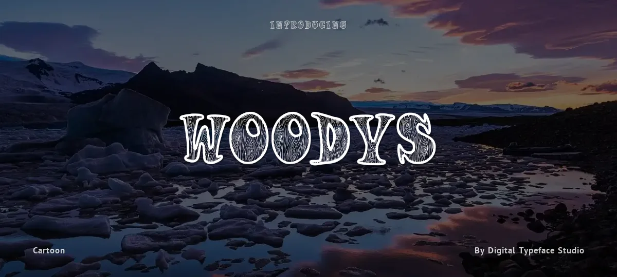 Woodys font preview