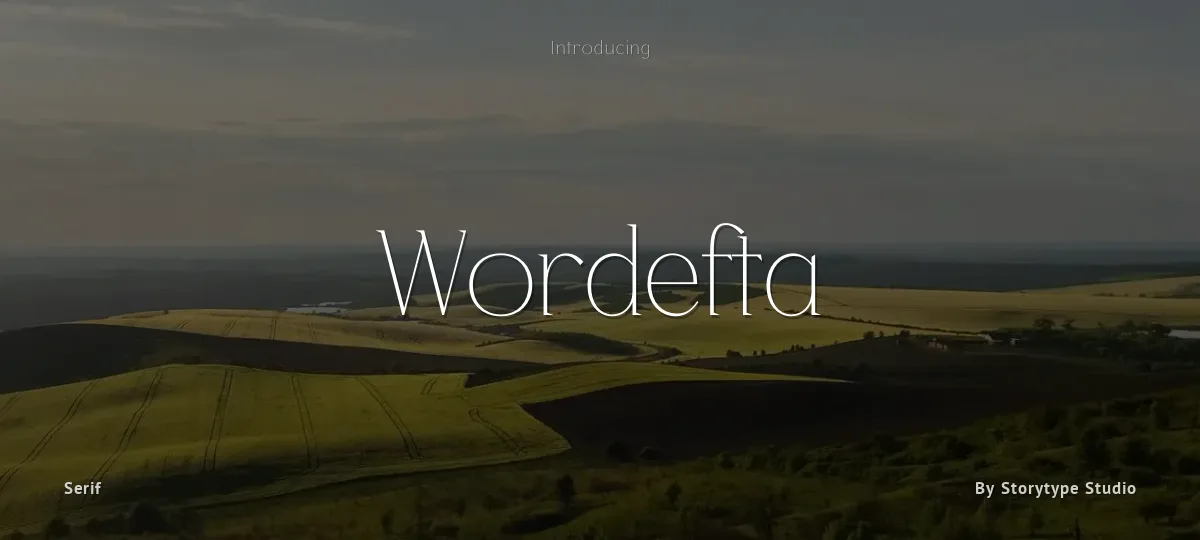 Wordefta font preview