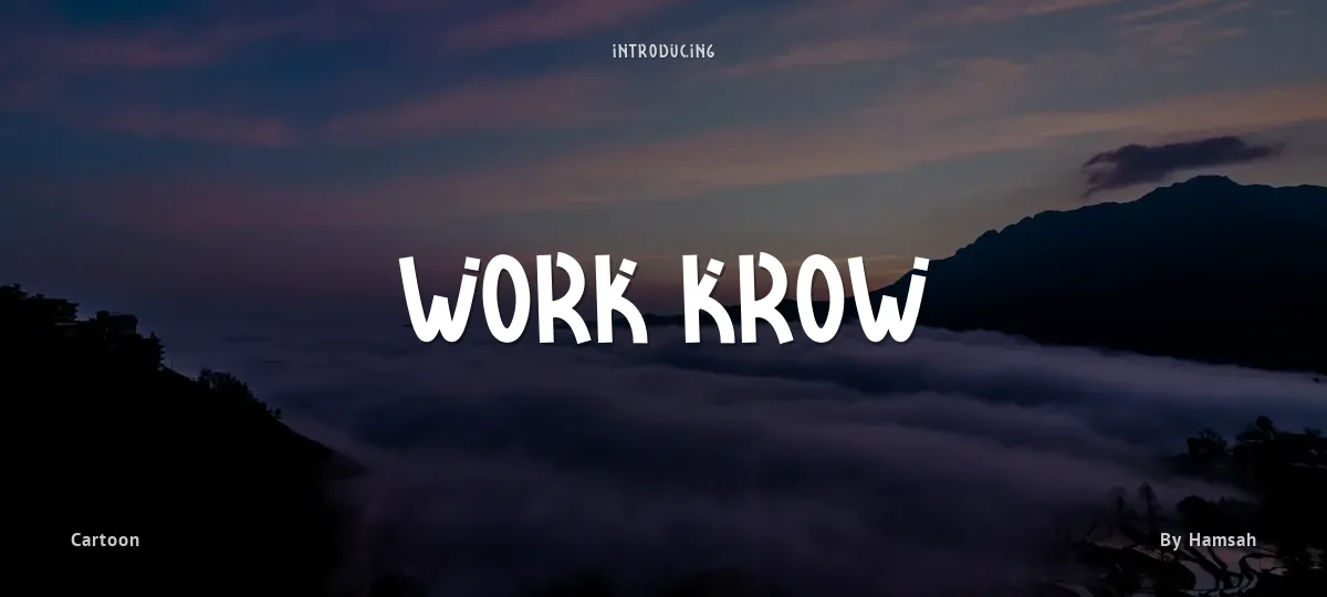 Work Krow font preview