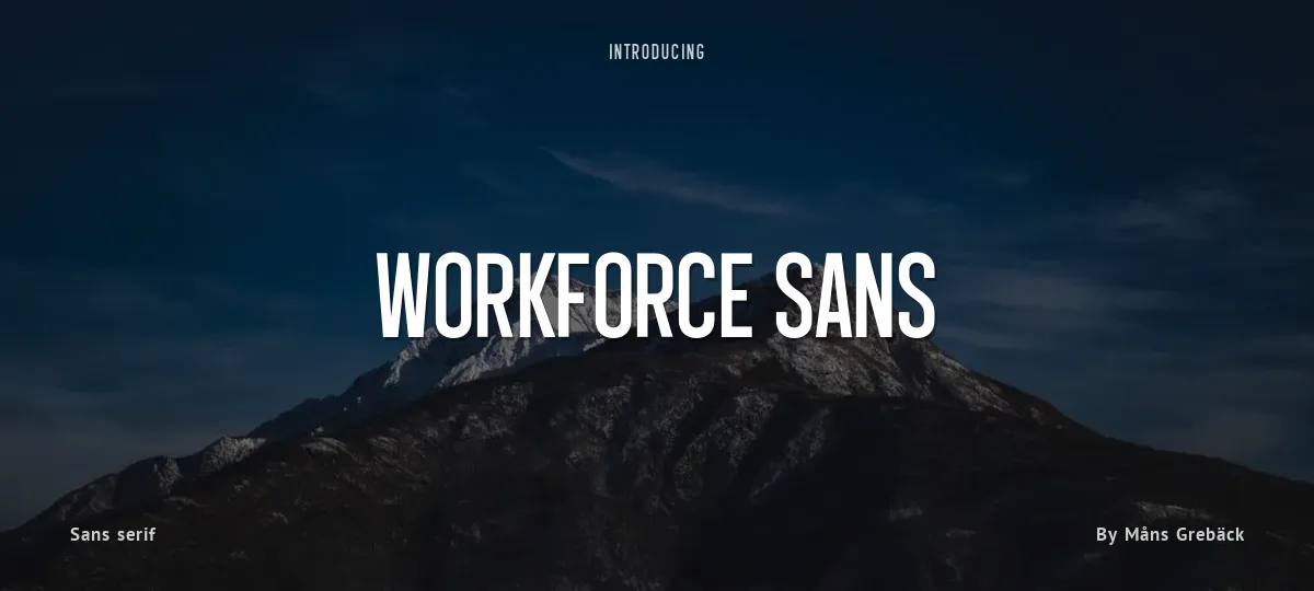Workforce Sans font preview