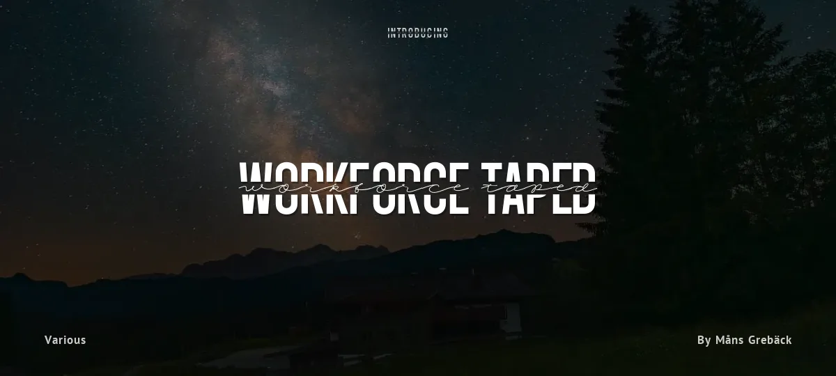 Workforce Taped font preview