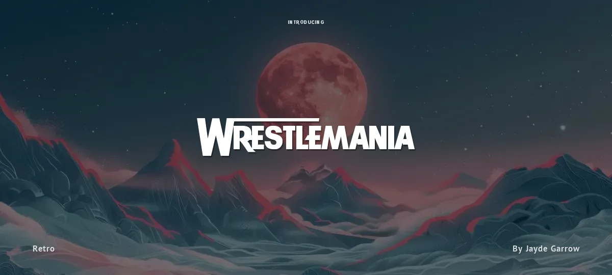 Wrestlemania font preview