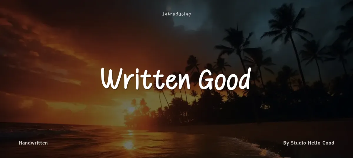 Written Good font preview