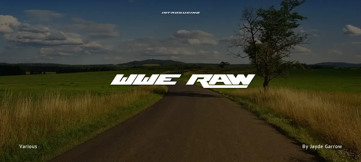 WWE Raw font preview