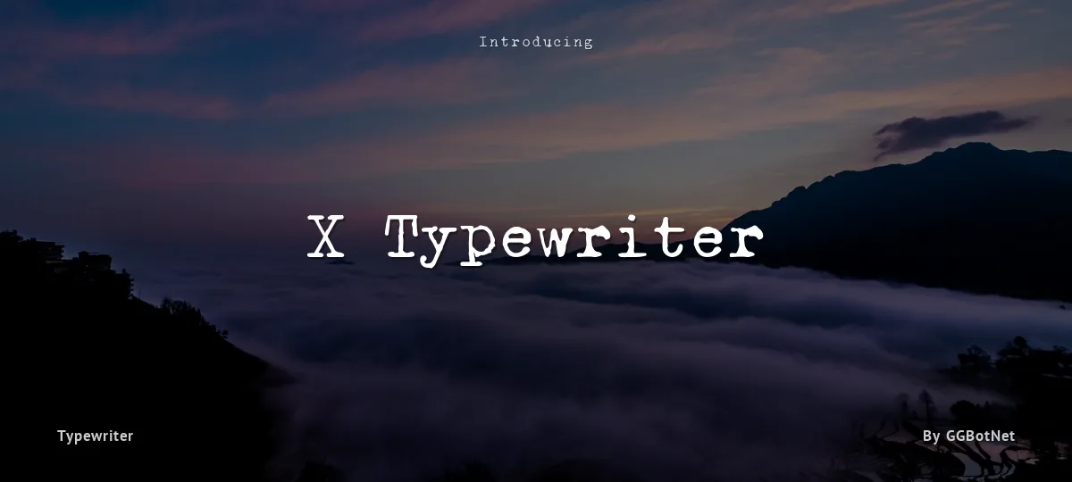 X Typewriter font preview