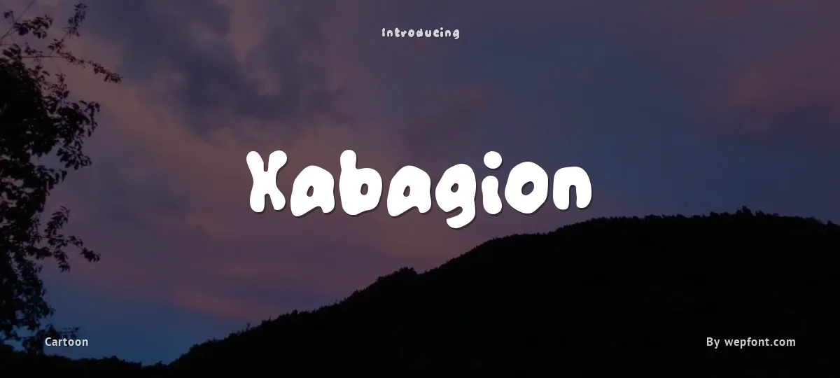 Xabagion font preview