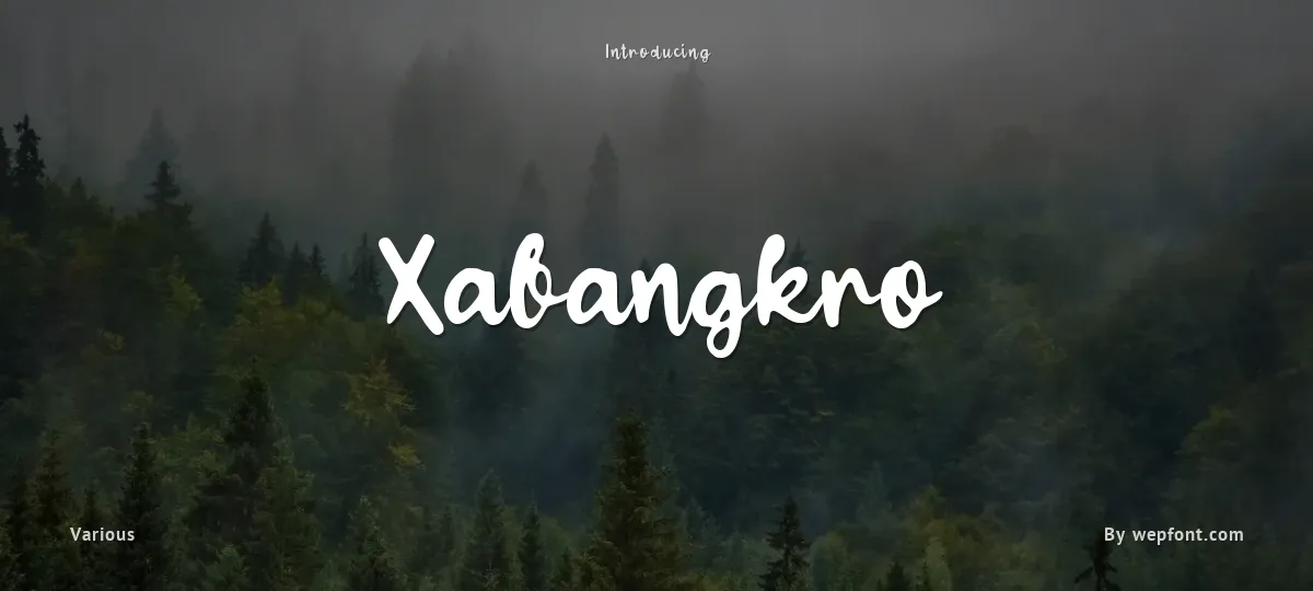 Xabangkro font preview