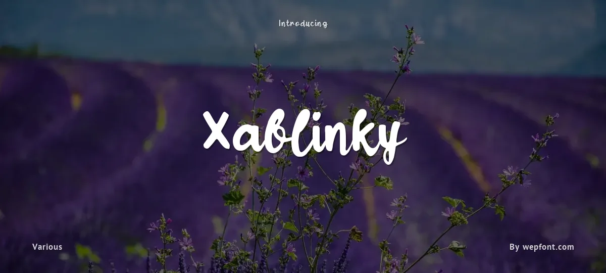 Xablinky font preview