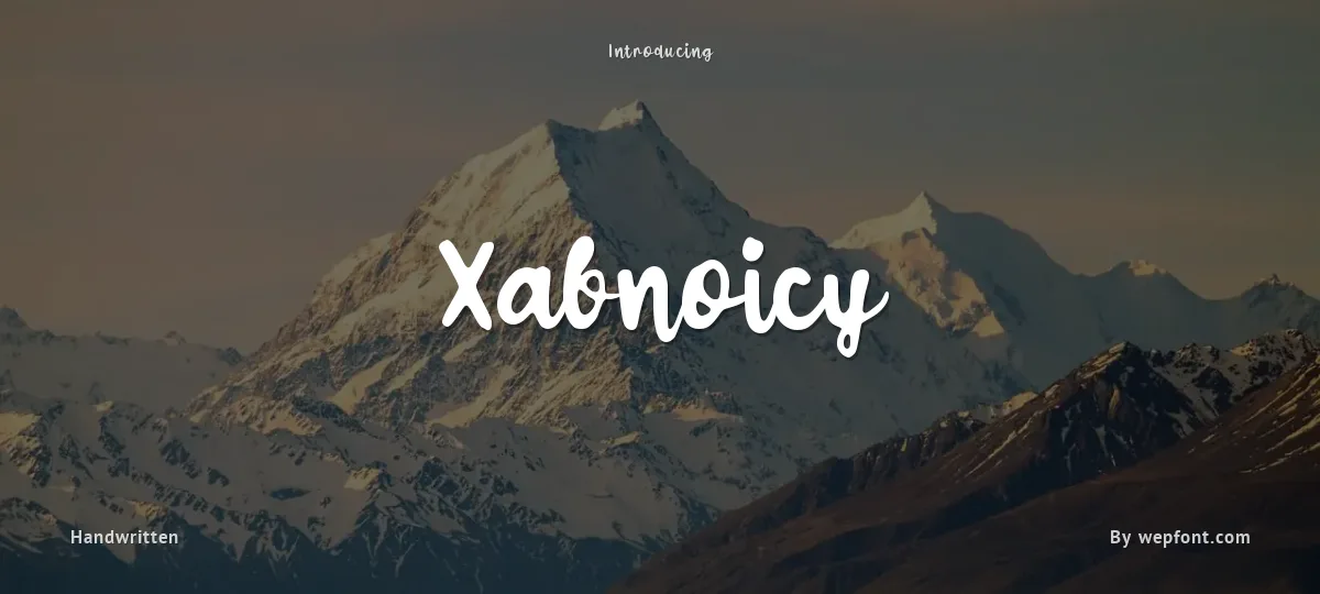 Xabnoicy font preview