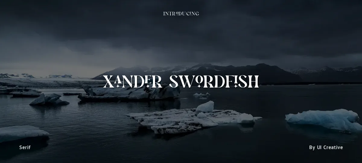 Xander Swordfish font preview