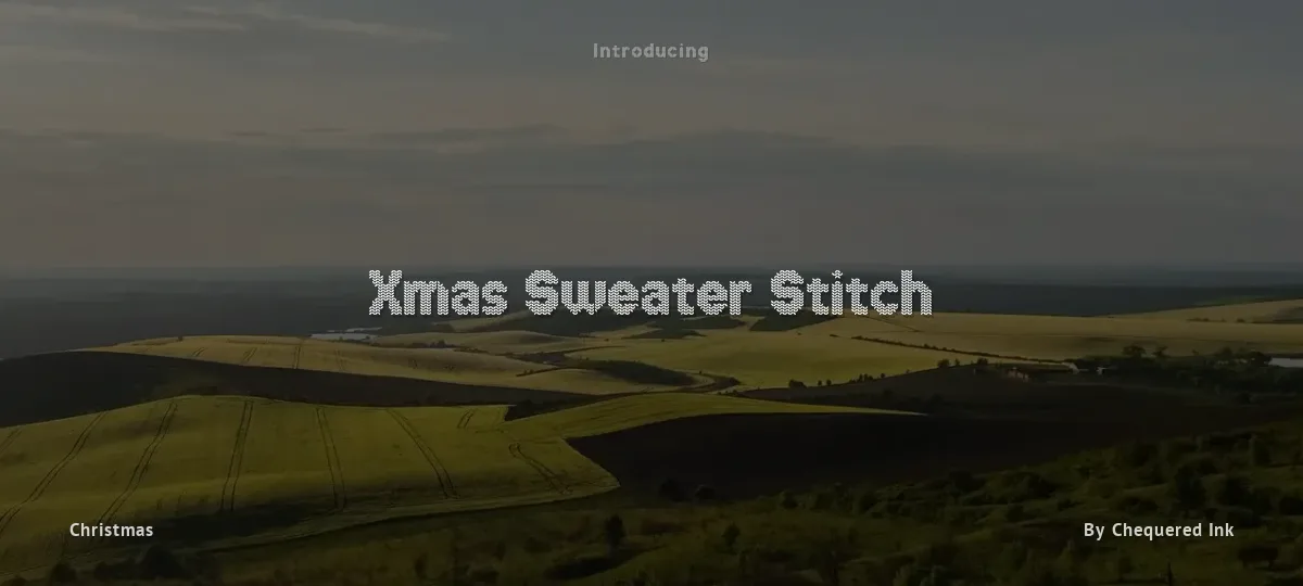 Xmas Sweater Stitch font preview