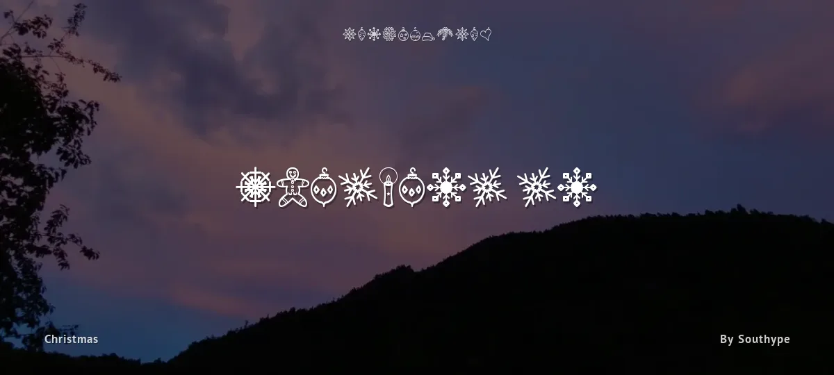 Xmasbats St font preview