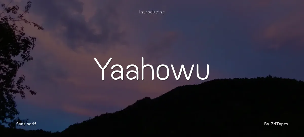 Yaahowu font preview