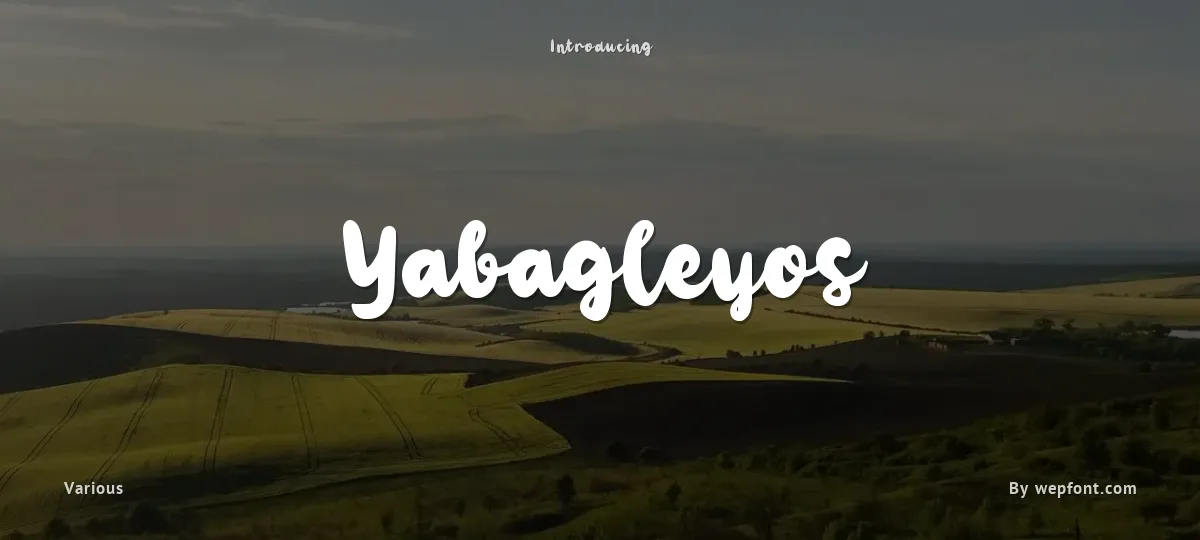 Yabagleyos font preview