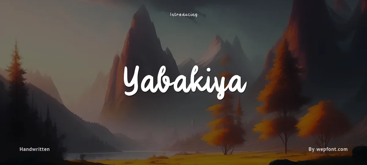 Yabakiya font preview