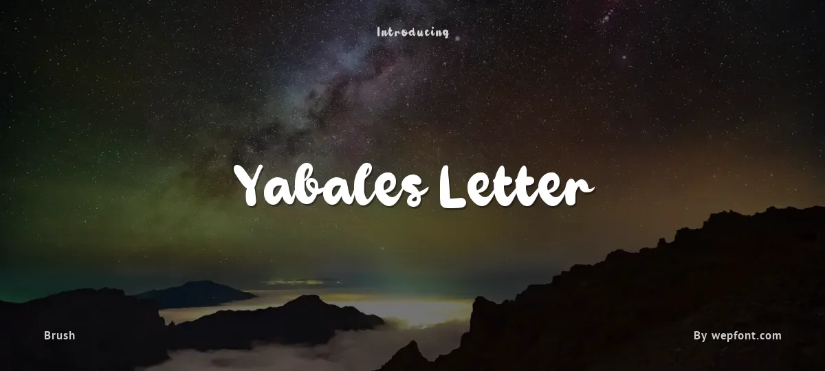 Yabales Letter font preview