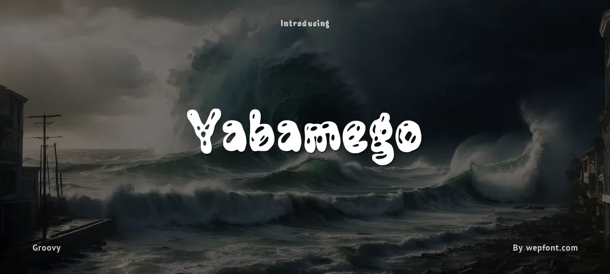 Yabamego font preview